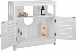 EUGAD Waschbeckenunterschrank Badezimmerschrank Unterschrank Waschtisch Badschrank mit 2 Türen mit Ablage 60x30x60 cm Weiß -EUGAD Verkäufe 999c427b 5c8c 5f7c a6a6 5bbdcc4973fc