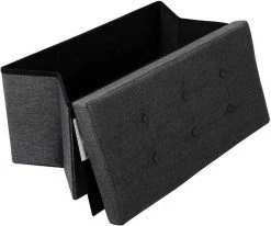 EUGAD Sitzhocker, Fußhocker Sitzbank mit Stauraum Deckel Abnehmbar Leinen Dunkelgrau Beige, Cremeweiß -EUGAD Verkäufe 9a1b7324 4aea 53c0 84fc a609adb04bf2