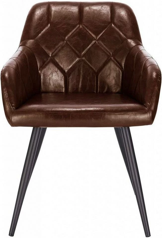 EUGAD Esszimmerstuhl, 6er-Set Esszimmerstuhl aus Kunstleder Metallbeine Schwarz Dunkelbraun 14 EUGAD Esszimmerstuhl, 6er-Set Esszimmerstuhl aus Kunstleder Metallbeine Schwarz Dunkelbraun – Bild 12