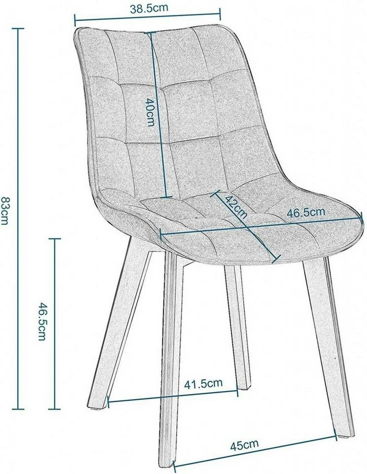 EUGAD Esszimmerstuhl (2 Stück), Wohnzimmerstuhl mit Rückenlehne, Polsterstuhl Küchenstuhl Weich Samt und Holz für ESS- und Wohnzimmer Schwarz Dunkelgrau, Dunkelgrün, Rosa 23 EUGAD Esszimmerstuhl (2 Stück), Wohnzimmerstuhl mit Rückenlehne, Polsterstuhl Küchenstuhl Weich Samt und Holz für ESS- und Wohnzimmer Schwarz Dunkelgrau, Dunkelgrün, Rosa – Bild 21