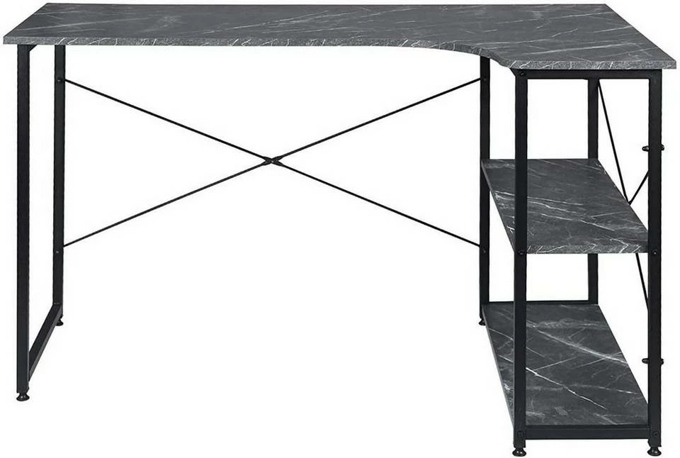 EUGAD Schreibtisch, mit Bücherregal 120x74x71,5 cm Schwarz Marmor Holz Vintage 9 EUGAD Schreibtisch, mit Bücherregal 120x74x71,5 cm Schwarz Marmor Holz Vintage – Bild 7