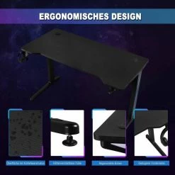 EUGAD Gamingtisch, Gaming Tisch mit LED 120x60cm Ergonomischer Schwarz Computertisch Schreibtisch PC Tisch mit Kabelmanagement Becherhalter Kopfhörerhalterung 16 EUGAD Gamingtisch, Gaming Tisch mit LED 120x60cm Ergonomischer Schwarz Computertisch Schreibtisch PC Tisch mit Kabelmanagement Becherhalter Kopfhörerhalterung -EUGAD Verkäufe 9b623d70 3c55 5638 9cf7 c0e2b00a3a80