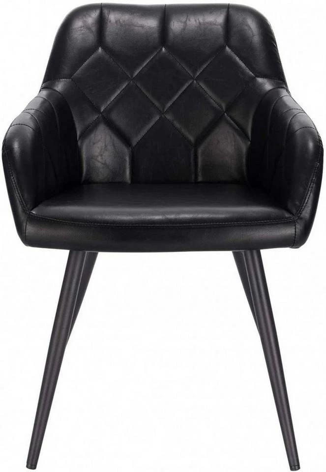 EUGAD Esszimmerstuhl, 6er-Set Esszimmerstuhl aus Kunstleder Metallbeine Schwarz Dunkelbraun 6 EUGAD Esszimmerstuhl, 6er-Set Esszimmerstuhl aus Kunstleder Metallbeine Schwarz Dunkelbraun – Bild 4