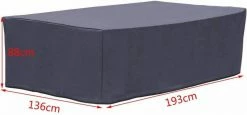 EUGAD Gartenmöbel-Schutzhülle, Abdeckhaube für Tisch Stuhl Gewebeplane Plane Hülle 600D Oxford Wasserdicht Anthrazit 193x136x88cm(LxBxH) -EUGAD Verkäufe 9c36c093 46c3 5611 957f 27f44b3aa275