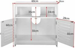 EUGAD Waschbeckenunterschrank Badezimmerschrank Unterschrank Waschtisch Badschrank mit 2 Türen mit Ablage 60x30x60 cm Weiß -EUGAD Verkäufe 9c9ba36d 3a04 5c6f 95c5 78180adbc84a