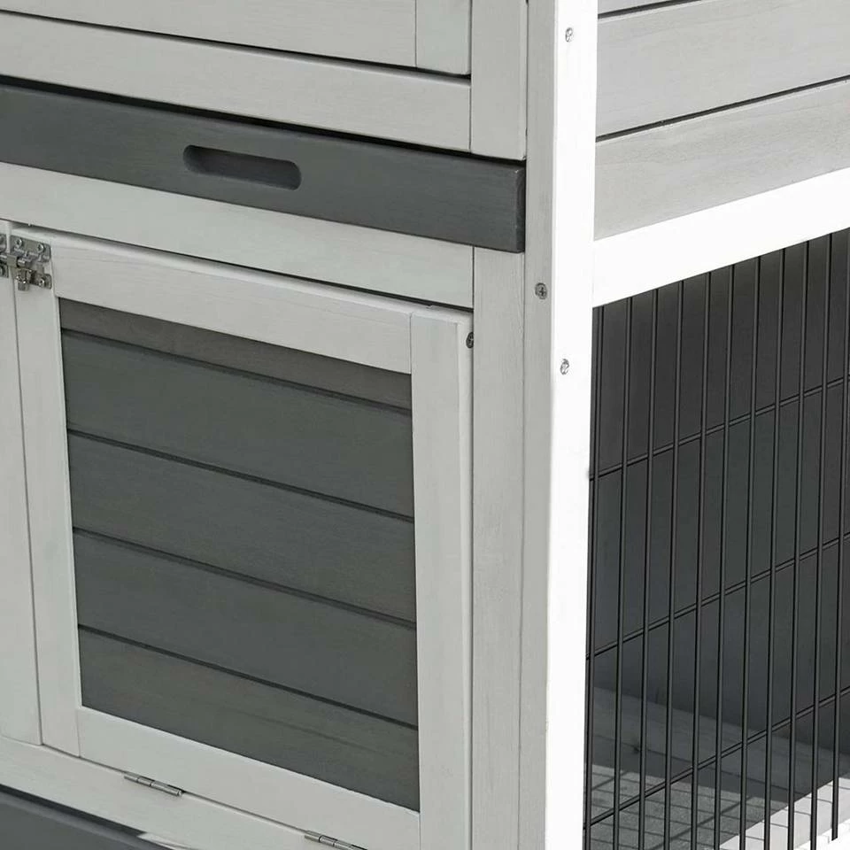 EUGAD Tierhaus, Hasenstall Kaninchenstall Hasenkäfig Kleintierstall Meerschweinchen Massivholz Hellrot 120 x 50 x 100,5 cm Grau-Weiß, Hellbraun 23 EUGAD Tierhaus, Hasenstall Kaninchenstall Hasenkäfig Kleintierstall Meerschweinchen Massivholz Hellrot 120 x 50 x 100,5 cm Grau-Weiß, Hellbraun – Bild 21