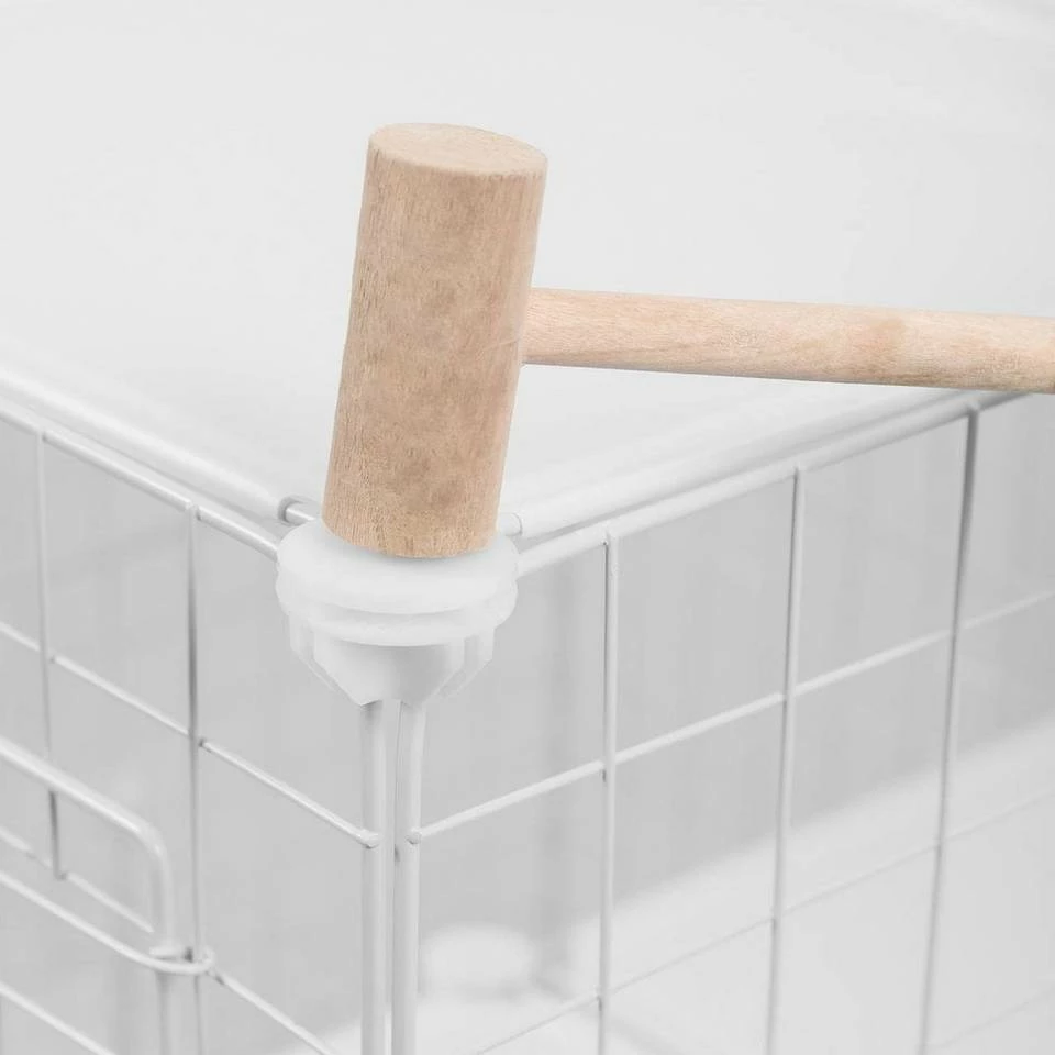 EUGAD Freigehege, Freigehege Kaninchen mit Stauraum Hasen Meerschweinchen Welpenauslauf Laufgitter mit Tür&Treppe DIY Schwarz 48 Platten (35x35cm/Platte) 110x 75 x 110 cm 10 EUGAD Freigehege, Freigehege Kaninchen mit Stauraum Hasen Meerschweinchen Welpenauslauf Laufgitter mit Tür&Treppe DIY Schwarz 48 Platten (35x35cm/Platte) 110x 75 x 110 cm – Bild 8