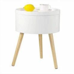 EUGAD Nachttisch, Beistelltisch mit Stauraum Nachtkommode Nachtschrank Holzbeine MDF 38x38x48,5cm Weiß -EUGAD Verkäufe 9f1a7854 de18 50f5 b85d 1befdb88a879