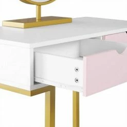 EUGAD Schminktisch (1-St), Schminktisch Frisiertisch Kommode mit Spiegel modern Kosmetiktisch mit 3 Schubladen Weiß-Rosa-Golden 36 EUGAD Schminktisch (1-St), Schminktisch Frisiertisch Kommode mit Spiegel modern Kosmetiktisch mit 3 Schubladen Weiß-Rosa-Golden -EUGAD Verkäufe a008f41c b512 4655 b5e9 a5b949e55b14