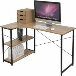 EUGAD Schreibtisch, PC-Tisch Bürotisch Arbeitstisch mit Bücherregal Holz 120x74x71,5 cm Hell Eiche Holz Vintage, Weiß+Hell Eiche 25 EUGAD Schreibtisch, PC-Tisch Bürotisch Arbeitstisch mit Bücherregal Holz 120x74x71,5 cm Hell Eiche Holz Vintage, Weiß+Hell Eiche -EUGAD Verkäufe a06ddaa6 620d 5729 9a0a 713ebf02ce2f