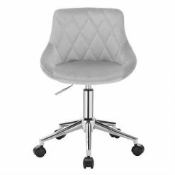 EUGAD Schreibtischstuhl (1 Stück), Bürohocker Rollhocker mit Rollen, Samt, höhenverstellbar, Rosa Dunkellgrau, Hellgrau -EUGAD Verkäufe a2be9e13 2bd0 488c 8091 7a23dd2e14f6