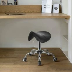 EUGAD Drehstuhl (1 Stück), Sattelhocker gepolstert höhenverstellbar aus Kunstleder Grau Schwarz, Weiß -EUGAD Verkäufe a3ef6459 232a 5346 98e9 a0f1091cdd26