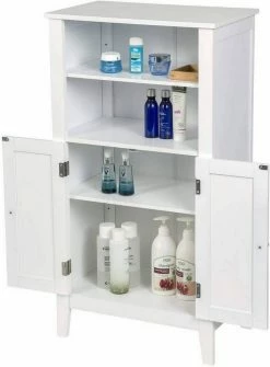 EUGAD Badkommode, Badschrank Beistellschrank, mit Doppeltür, 4 Fächern, MDF, Weiß 16 EUGAD Badkommode, Badschrank Beistellschrank, mit Doppeltür, 4 Fächern, MDF, Weiß -EUGAD Verkäufe a4387eb2 3a43 50f4 b12e 1d3caea2accb