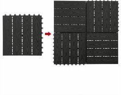 EUGAD WPC-Fliesen, WPC Fliesen Klickfliesen in Holzoptik 22 Stücke für 2m² Hellgrau Anthrazit, Braun, Coffee -EUGAD Verkäufe a49972e6 527f 5fb6 8b44 90ea84a2340a