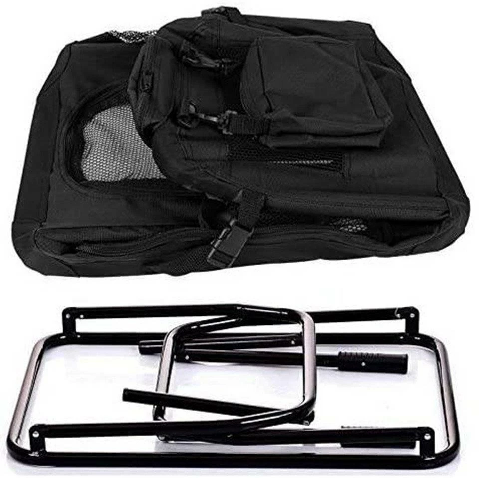 EUGAD Tiertransporttasche, Hundebox faltbar Hundetransportbox Auto Transportbox Reisebox Katzenbox Schwarz 15 EUGAD Tiertransporttasche, Hundebox faltbar Hundetransportbox Auto Transportbox Reisebox Katzenbox Schwarz – Bild 14