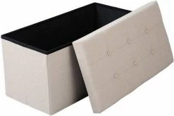 EUGAD Sitzhocker, Fußhocker Sitzbank mit Stauraum Deckel Abnehmbar Leinen Dunkelgrau Beige, Cremeweiß -EUGAD Verkäufe a51c84b5 9f85 5088 90bb bf879c757b7a