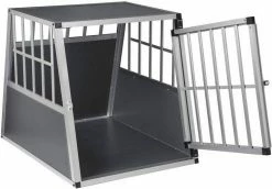 EUGAD Tiertransportbox, Hundetransportbox Alu Hundebox Reisebox Autobox für große Hunde Husky Samojede Weimaraner Border Collie Chow-Chow Shetland Sheepdog 85x65x69 cm Silber Grau -EUGAD Verkäufe a535c842 966c 57ef ba6d 4aac38f86101