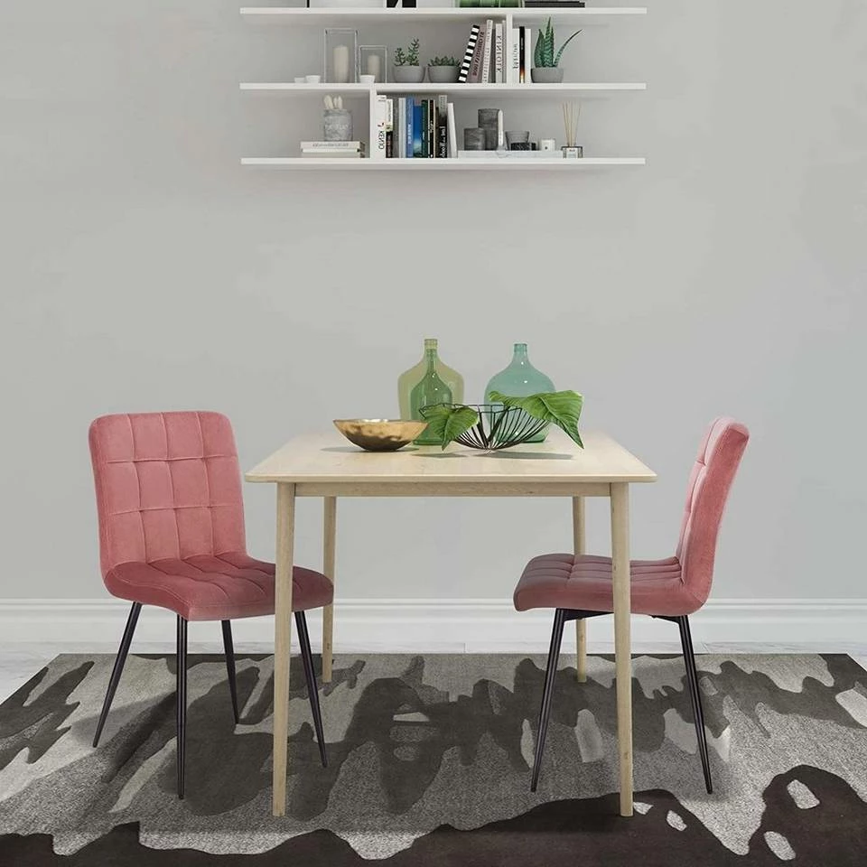 EUGAD Esszimmerstuhl (4 Stück), Polsterstuhl Wohnzimmerstuhl Samtstuhl Sessel mit Rückenlehne, Metallbeine, Sitzfläche aus Samt, Blau Creme, Dunkelgrau, Hellgrau, Rosa 16 EUGAD Esszimmerstuhl (4 Stück), Polsterstuhl Wohnzimmerstuhl Samtstuhl Sessel mit Rückenlehne, Metallbeine, Sitzfläche aus Samt, Blau Creme, Dunkelgrau, Hellgrau, Rosa – Bild 14