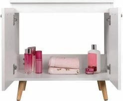 EUGAD Waschbeckenunterschrank Badschrank Unterschrank mit 2 Türe Weiß Grau, Schwarz, Weiß -EUGAD Verkäufe a6dfb97d 178f 5b10 9d1c a0cf65bda480