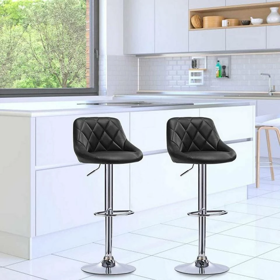 EUGAD Barhocker, 2er-Set Barstühle, höhenverstellbar, 360°drehbar Weiß Bordeaux, Cremeweiß, Grau, Khaki, Rot, Schwarz, Weiß 36 EUGAD Barhocker, 2er-Set Barstühle, höhenverstellbar, 360°drehbar Weiß Bordeaux, Cremeweiß, Grau, Khaki, Rot, Schwarz, Weiß – Bild 34