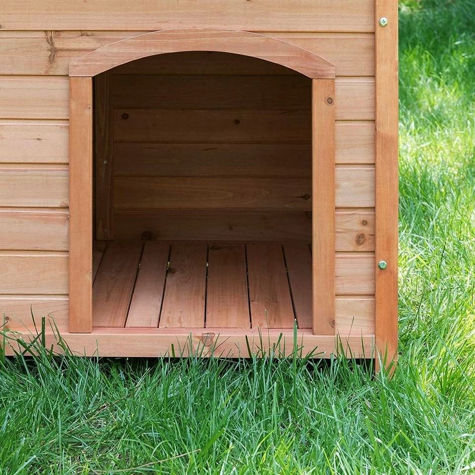 EUGAD Tierhaus, Hundehütte Hundehaus Massivholz draußen Wetterfest Aufklappbar Hellrot 103 x 66 x 71 cm 5 EUGAD Tierhaus, Hundehütte Hundehaus Massivholz draußen Wetterfest Aufklappbar Hellrot 103 x 66 x 71 cm – Bild 3