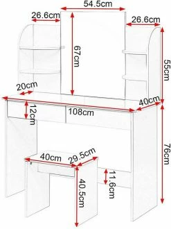 EUGAD Schminktisch, Schminktisch mit Spiegel und Hocker, Hochglanz Kosmetiktisch Weiß 8 EUGAD Schminktisch, Schminktisch mit Spiegel und Hocker, Hochglanz Kosmetiktisch Weiß -EUGAD Verkäufe a9256acb 6573 5ee8 b7fd f93978ee5030
