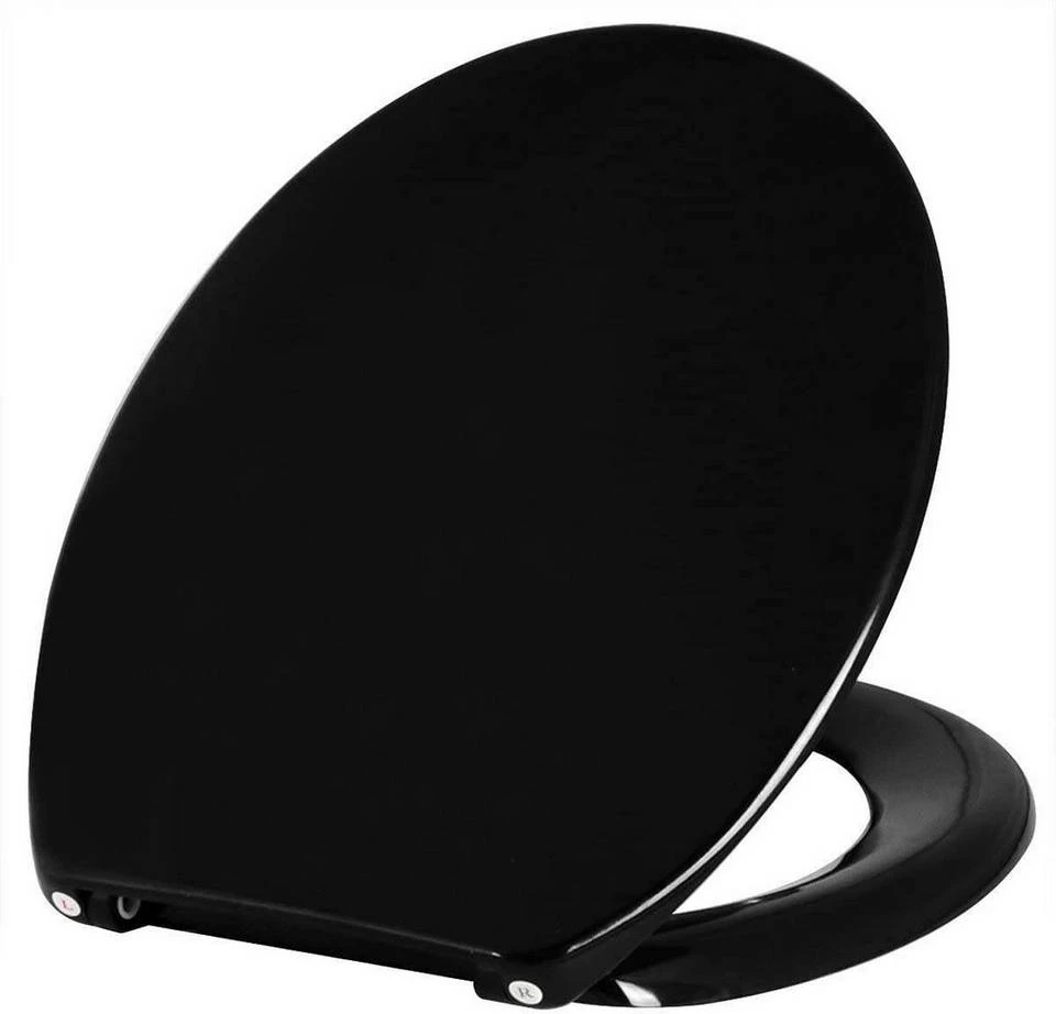EUGAD WC-Sitz, Toilettendeckel mit Absenkautomatik Schwarz 3 EUGAD WC-Sitz, Toilettendeckel mit Absenkautomatik Schwarz