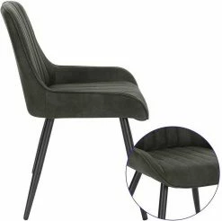 EUGAD Esszimmerstuhl, Polsterstuhl 2er-Set,Sitzfläche aus Stoffbezug Anthrazit, Dunkelbraun, Dunkelgrau -EUGAD Verkäufe a9c14f4b 8c5a 52e8 bfee 17253bae90d9