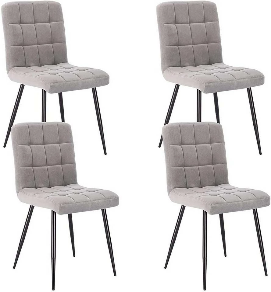 EUGAD Esszimmerstuhl (4 Stück), Polsterstuhl Wohnzimmerstuhl Samtstuhl Sessel mit Rückenlehne, Metallbeine, Sitzfläche aus Samt, Blau Creme, Dunkelgrau, Hellgrau, Rosa 9 EUGAD Esszimmerstuhl (4 Stück), Polsterstuhl Wohnzimmerstuhl Samtstuhl Sessel mit Rückenlehne, Metallbeine, Sitzfläche aus Samt, Blau Creme, Dunkelgrau, Hellgrau, Rosa – Bild 7