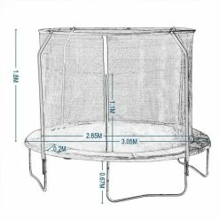 EUGAD Gartentrampolin, Trampolin 305 cm mit Sicherheitsnetz Blau 12 EUGAD Gartentrampolin, Trampolin 305 cm mit Sicherheitsnetz Blau -EUGAD Verkäufe aa5f171e c326 4cff 996f 35e4f97027bb