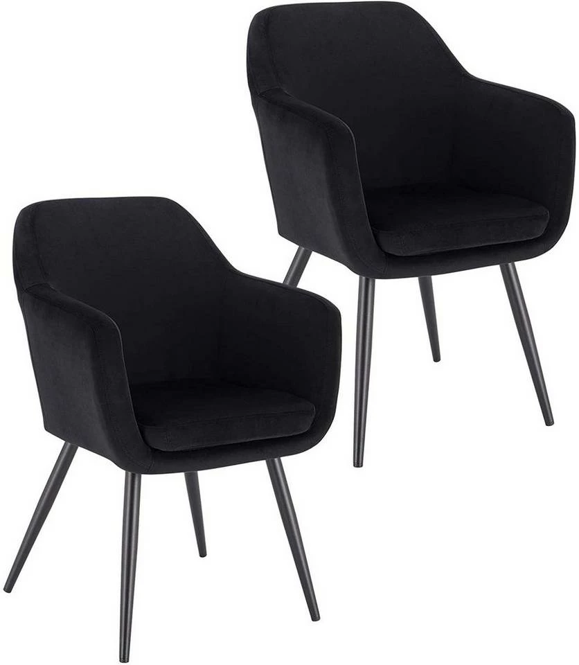 EUGAD Polsterstuhl (1 Stück), Küchenstuhl Samt Stuhl Sessel mit Armlehne, Metallbeine, für Esszimmer Wohnzimmer, Schwarz Dunkelgrau 26 EUGAD Polsterstuhl (1 Stück), Küchenstuhl Samt Stuhl Sessel mit Armlehne, Metallbeine, für Esszimmer Wohnzimmer, Schwarz Dunkelgrau – Bild 24