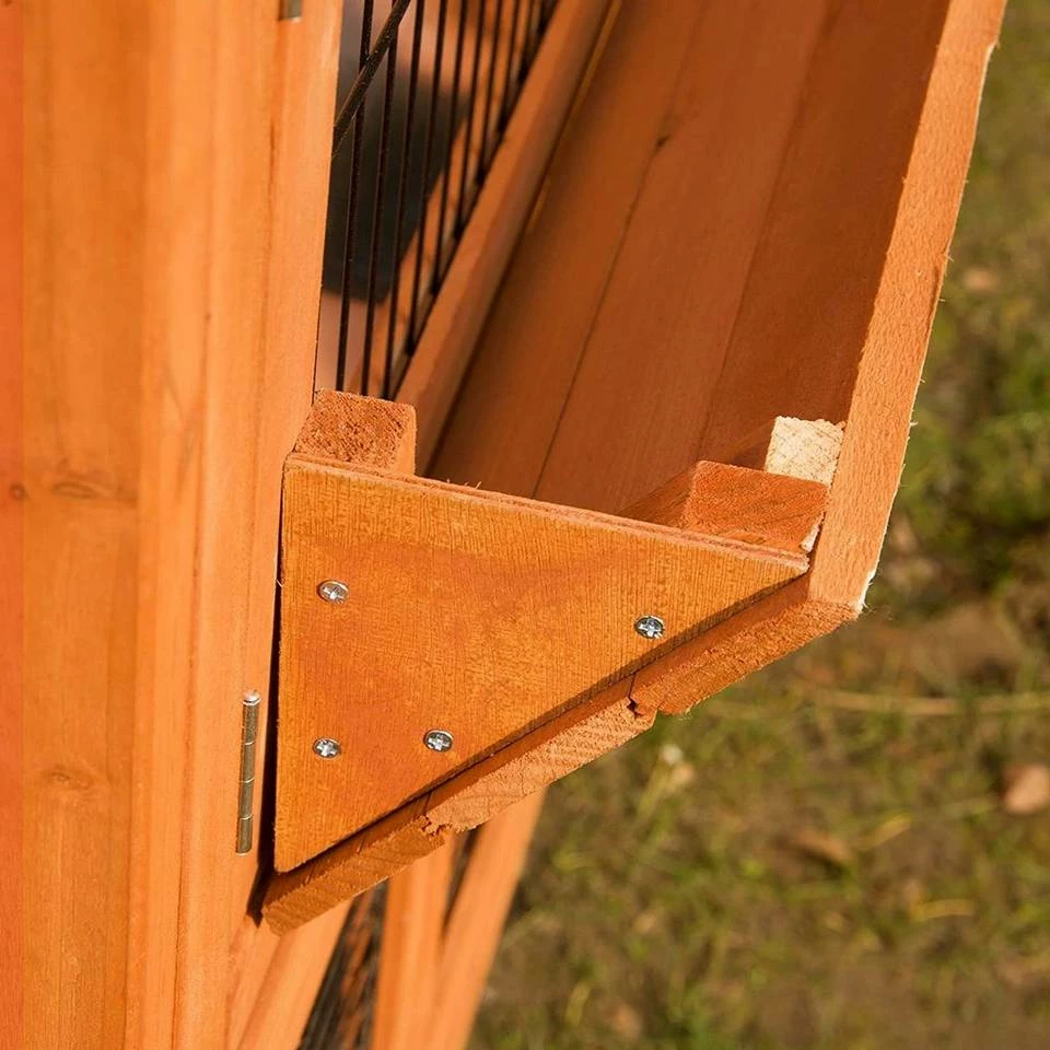 EUGAD Tierhaus, Hasenstall Kaninchenstall Hasenkäfig Kleintierstall Meerschweinchen Massivholz Hellrot 120 x 50 x 100,5 cm Grau-Weiß, Hellbraun 11 EUGAD Tierhaus, Hasenstall Kaninchenstall Hasenkäfig Kleintierstall Meerschweinchen Massivholz Hellrot 120 x 50 x 100,5 cm Grau-Weiß, Hellbraun – Bild 9