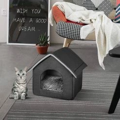 EUGAD Tierbett, Katzenhaus Katzenhöhle herausnehmbarer Matte Dunkelgrau, Hellgrau -EUGAD Verkäufe ab251ae1 ebc0 5573 b69b 74688a25e19c