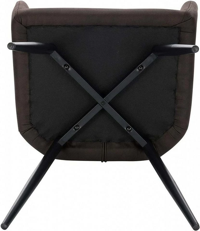 EUGAD 4-Fußstuhl, 6er-Set Esszimmerstuhl Polsterstuhl aus Stoffbezug Grau Dunkelbraun 18 EUGAD 4-Fußstuhl, 6er-Set Esszimmerstuhl Polsterstuhl aus Stoffbezug Grau Dunkelbraun – Bild 16