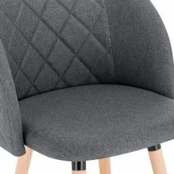 EUGAD Esszimmerstuhl (1 Stück), Küchenstuhl Wohnzimmerstuhl Polsterstuhl, Retro Design, gepolsterte Sitzfläche aus Leinen, Massivholz, Dunkelgrau -EUGAD Verkäufe ac4576fd e528 59e6 88da 23c7f5a0047e