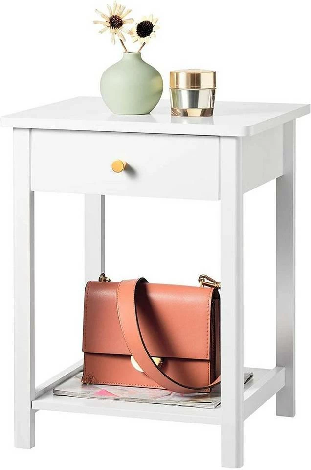 EUGAD Nachttisch, 2er-Set Nachtkommode Sofatisch Kaffeetisch Beistelltisch Nachtschrank für Wohnzimmer Schlafzimmer mit Schublade mit Ablage aus MDF Weiß 10 EUGAD Nachttisch, 2er-Set Nachtkommode Sofatisch Kaffeetisch Beistelltisch Nachtschrank für Wohnzimmer Schlafzimmer mit Schublade mit Ablage aus MDF Weiß – Bild 8