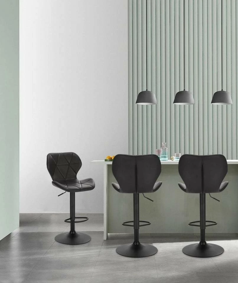 EUGAD Barhocker (2 St), 2er-Set höhenverstellbar und drenbar mit Rückenlehne aus Kunstleder Stahl Grau Anthrazit, Braun, Dunkelbraun 20 EUGAD Barhocker (2 St), 2er-Set höhenverstellbar und drenbar mit Rückenlehne aus Kunstleder Stahl Grau Anthrazit, Braun, Dunkelbraun – Bild 18