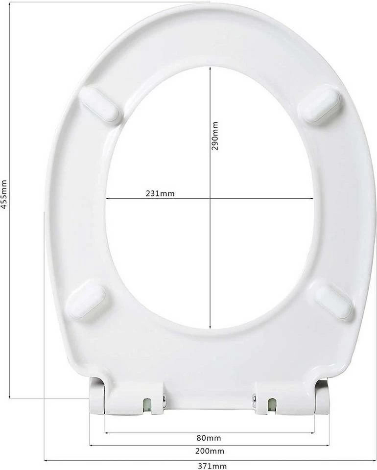 EUGAD WC-Sitz, Toilettendeckel mit Absenkautomatik rote Blume 7 EUGAD WC-Sitz, Toilettendeckel mit Absenkautomatik rote Blume – Bild 5