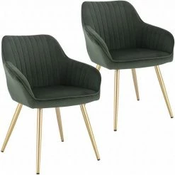 EUGAD Esszimmerstuhl, stühle 2er-Set,Samt,mit goldener Metallbeinen Blau, Bordeaux, Dunkelgrau, Dunkelgrün, Hellgrau, Rosa, Schwarz -EUGAD Verkäufe afe5b339 1339 5411 8b15 781c047130bb