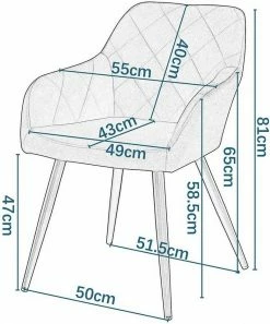EUGAD Esszimmerstuhl (2 Stück), Wohnzimmerstuhl mit Armlehnen und Rückenlehne aus Samt Polsterstuhl Metallbeine in Gold Dunkelgrau Dunkelgrau | Dunkelgrau, Schwarz | Schwarz -EUGAD Verkäufe afff4d4b 1aa7 5a22 9d5a 23def46e7ea7