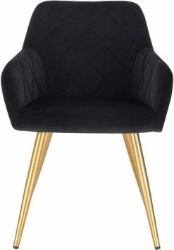 EUGAD Esszimmerstuhl (2 Stück), Wohnzimmerstuhl mit Armlehnen und Rückenlehne aus Samt Polsterstuhl Metallbeine in Gold Dunkelgrau Dunkelgrau | Dunkelgrau, Schwarz | Schwarz -EUGAD Verkäufe b11af347 a129 5c9d a664 9876f4659c60