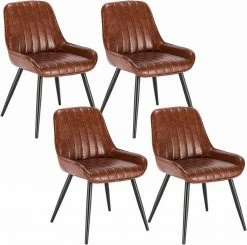 EUGAD Esszimmerstuhl, 4 Stücke Retro Küchenstuhl Sitzfläche aus PU mit Metallbeine Schwarz Braun, Dunkelbraun, Dunkelgrün, Grau 58 EUGAD Esszimmerstuhl, 4 Stücke Retro Küchenstuhl Sitzfläche aus PU mit Metallbeine Schwarz Braun, Dunkelbraun, Dunkelgrün, Grau -EUGAD Verkäufe b18f5776 6b37 50dc a433 26bc4806df42