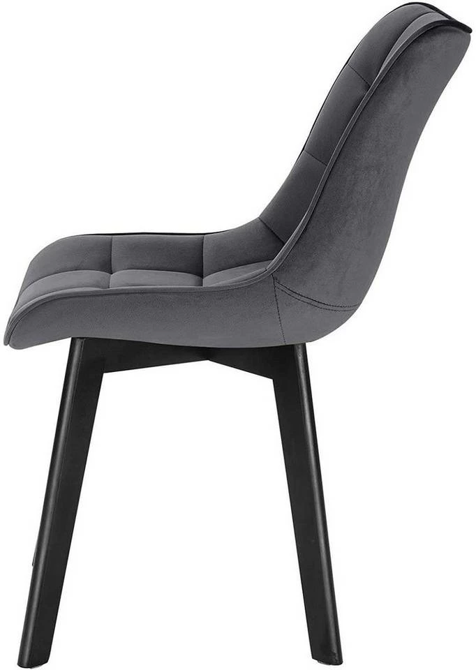 EUGAD Esszimmerstuhl (6 Stück), Wohnzimmerstuhl mit Rückenlehne, Polsterstuhl Küchenstuhl Weich Samt und Holz für ESS- und Wohnzimmer Schwarz Dunkelgrau, Dunkelgrün, Rosa 24 EUGAD Esszimmerstuhl (6 Stück), Wohnzimmerstuhl mit Rückenlehne, Polsterstuhl Küchenstuhl Weich Samt und Holz für ESS- und Wohnzimmer Schwarz Dunkelgrau, Dunkelgrün, Rosa – Bild 23