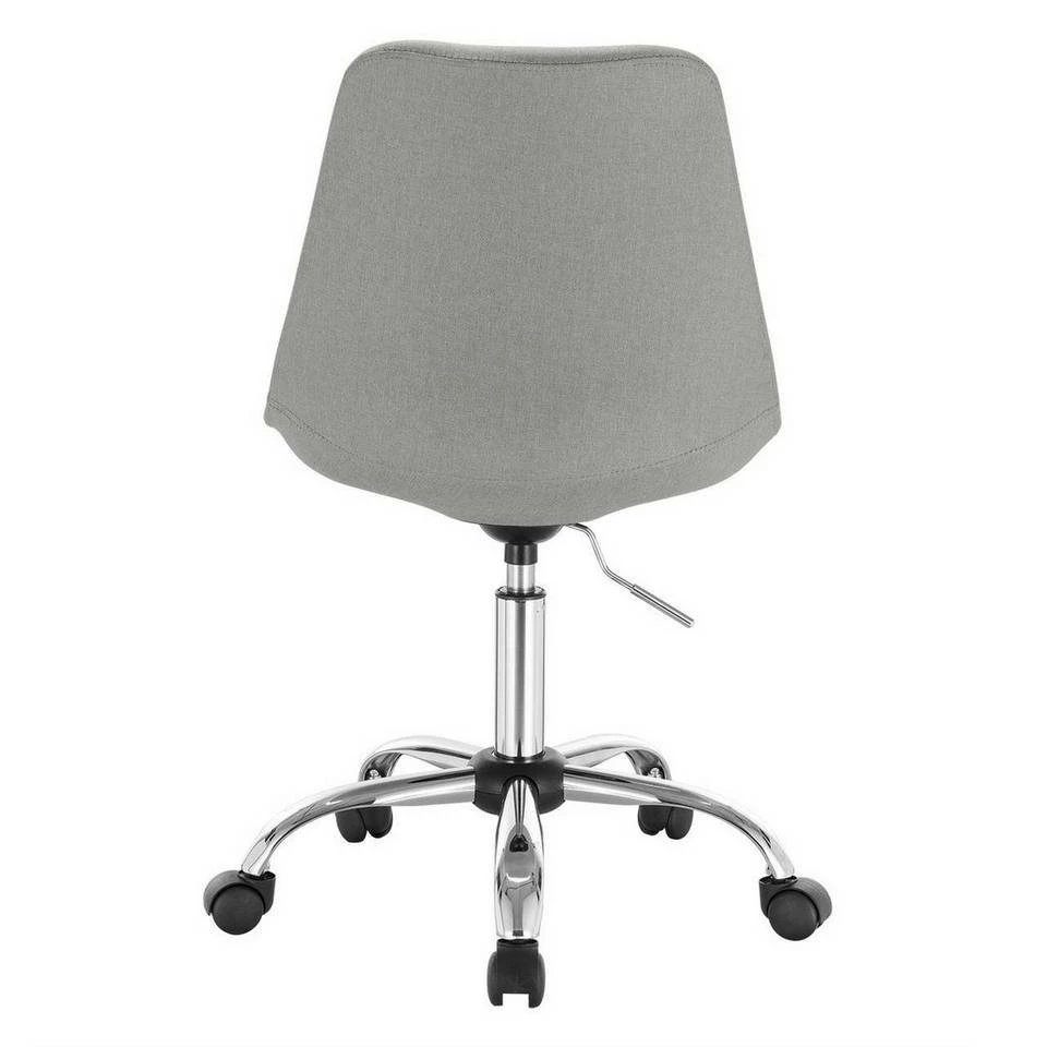 EUGAD Schreibtischstuhl, Arbeitshocker, Stoffbezug, 360° drehbar, Dunkelgrau Duneklgrau, Hellgrau 12 EUGAD Schreibtischstuhl, Arbeitshocker, Stoffbezug, 360° drehbar, Dunkelgrau Duneklgrau, Hellgrau – Bild 10
