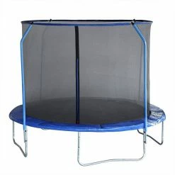 EUGAD Gartentrampolin, Trampolin 244 cm mit Sicherheitsnetz Blau