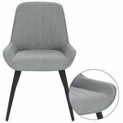 EUGAD Polsterstuhl (2 Stück), Esszimmerstühle aus Leinen mit stabilen Metallbeinen, mit Rückenlehne und gepolsterter Sitzfläche Dunkelgrau, Hellgrau 23 EUGAD Polsterstuhl (2 Stück), Esszimmerstühle aus Leinen mit stabilen Metallbeinen, mit Rückenlehne und gepolsterter Sitzfläche Dunkelgrau, Hellgrau -EUGAD Verkäufe b4406bd5 f502 524c b705 03e2d873abfd