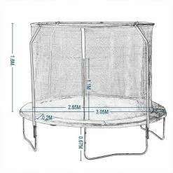 EUGAD Gartentrampolin, (1), Trampolin 305 cm mit Sicherheitsnetz Schwarz 21 EUGAD Gartentrampolin, (1), Trampolin 305 cm mit Sicherheitsnetz Schwarz -EUGAD Verkäufe b442279c f384 470e b8d1 2202f487bf39