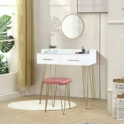 EUGAD Schminktisch, mit 3 Schubladen Tischplatte 100x40cm, Kosmetiktisch für Schlafzimmer, Weiß -EUGAD Verkäufe b4f70da2 593e 4706 944b 25b62c9b917e