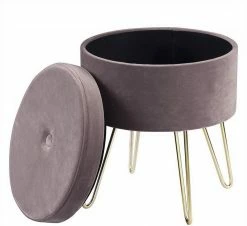 EUGAD Sitzhocker, Samthocker mit Stauraum, rund, mit stabilen goldenen Metallfüßen, Türkis Dunkelgrau, Dunkelgrün, Hellgrau, Rosa, Türkis 46 EUGAD Sitzhocker, Samthocker mit Stauraum, rund, mit stabilen goldenen Metallfüßen, Türkis Dunkelgrau, Dunkelgrün, Hellgrau, Rosa, Türkis -EUGAD Verkäufe b611f972 7cbb 5566 8709 b26a100417a8