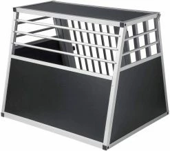EUGAD Tiertransportbox, Hundetransportbox Alu Hundebox Reisebox Autobox für große Hunde Husky Samojede Weimaraner Border Collie Chow-Chow Shetland Sheepdog 80 x 65 x 65 cm XL Schwarz -EUGAD Verkäufe b65d59b7 6372 5cbe 9b3c d8fc7a437182